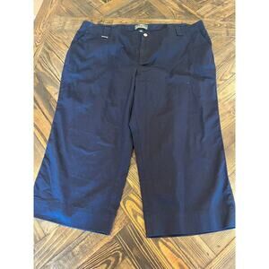 Ralph Lauren Lauren Active Pants Womens 20W Navy Cotton Golf Plus Size Stretchy